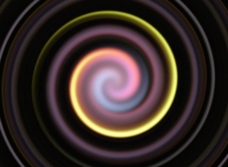 Abstract spiral design, colorful