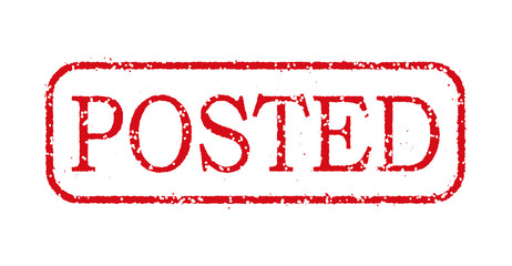 business stamp illustration "POSTED".