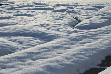 Snow texture, picture of the earth's surface