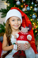 Girl celebrating christmas