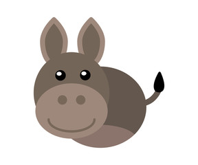 cute donkey head illustration