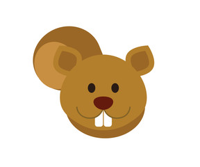 cute squirrel head illustration