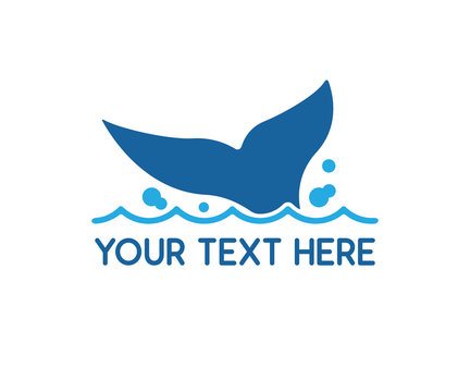 whale tail logo design