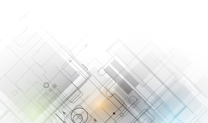 Digital technology world. Business virtual concept. Vector background