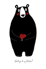 Love Card With Cute Bear.
