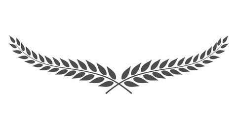 Laurel wreath vector isolated on white background - 185902913