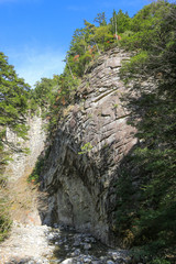 愛媛県久万高原町　面河渓　兜岩