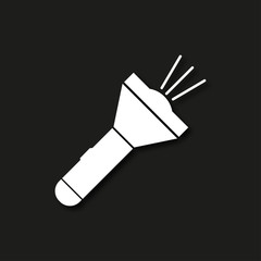 icon. Flashlight. Isolated. Shine. An object. For your design.