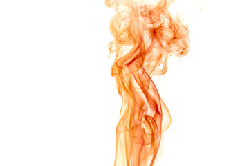 Red smoke on white background