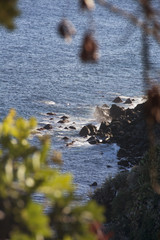 partial view of the Ionian coast near Acireale in Sicily