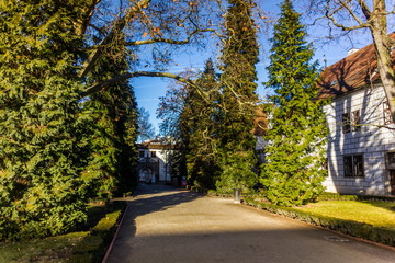 Renovated castle in southern Bohemia in Trebon. Czech Republic.
