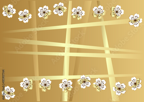 和柄の壁紙 フレーム素材 桜の花のフレーム 春の背景素材 Wall Mural Tomoko Arakawa 和柄の壁紙 フレーム素材 桜の花のフレーム 春の背景素材 Wall Mural Tomoko Arakawa