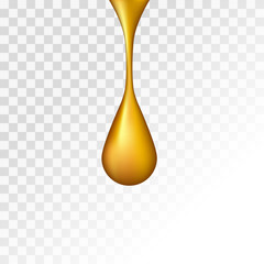 Oil drop isolated on white background