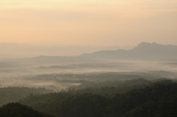 High mountain in morning time