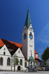 Kempten, Allgäu, Schwaben, Bayern, St. Mang-Kirche