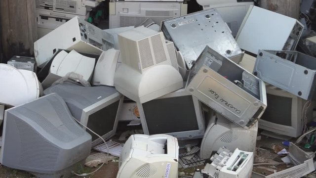 Landfill of computer equipment