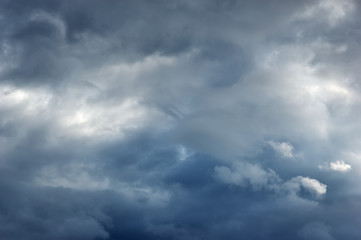 Dark sky and storm clouds