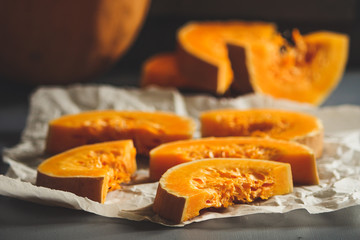 delicious and fragrant pumpkin slices with honey