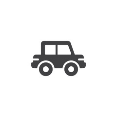 Fototapeta na wymiar Car icon vector, filled flat sign, solid pictogram isolated on white. Transportation symbol, logo illustration