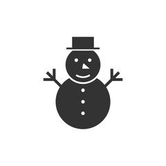 Snowman black icon