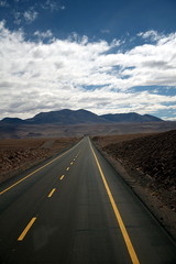 road on the Argentinian Andean plateau