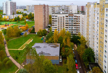 Moscow, Russia. City landscape in autumn in Zelenograd