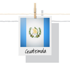 North America continent flag collection with photo of Guatemala flag , vector , illustration