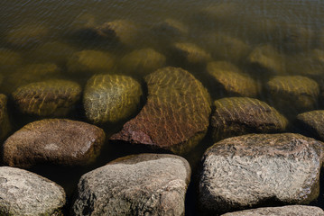 Stones in water