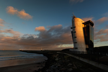 Aberdeen harbor in evening light