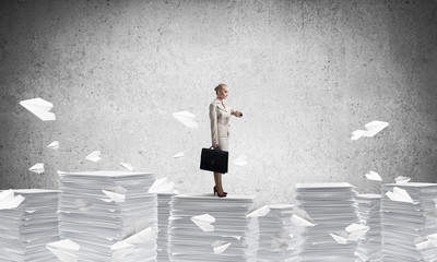 Successful confident business woman in suit.