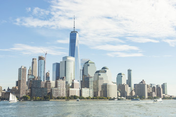 Fototapeta na wymiar Skyline Of Lower Manhattan New York