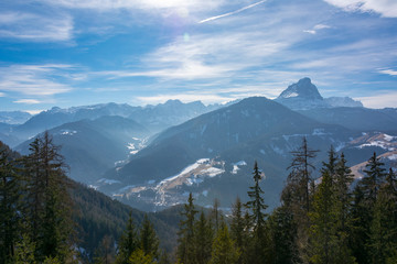 Obraz premium Beautiful winter and mountain scenery in Italy