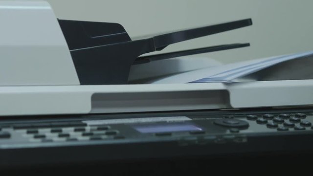Printer in the Office prints documents