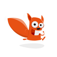 running squirrel clipart