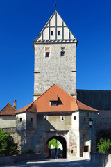 Rothenburger Tor in Dinkelsbühl, Bayern, Deutschland