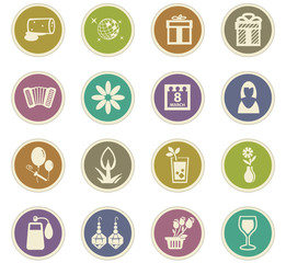 Fototapeta premium 8 March icons set