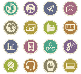 Fototapeta premium Business management paper stickers