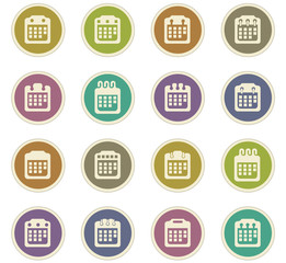 Calendar paper stickers