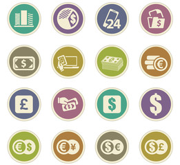 Currency exchange paper stickers