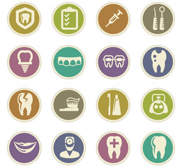 Dental icons set