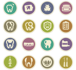 Dental icons set