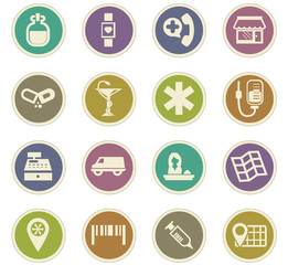 Drug store paper stickers