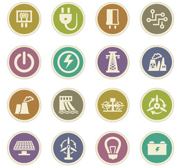 Electricity paper stickers