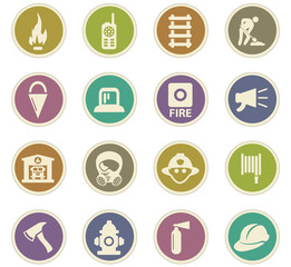 Fire-brigade icon set