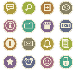 Forum interface icons set