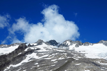 ehemaliges Gletschergebiet am Neveser Höhenweg in Südtirol, Italien