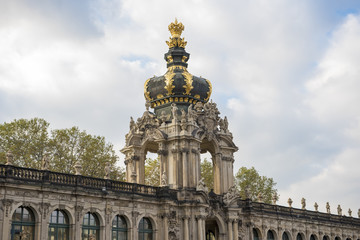 Dresden,Geramany, November 3, 2017 -  Dresden's Zwinger palace  beautiful baroque architecture. It was built in 1709 during the reign of Augustus the Strong.Geramany.