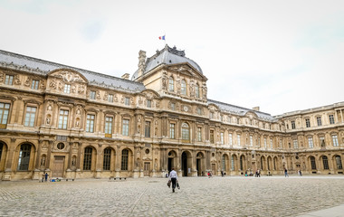 Fototapeta na wymiar Louvre Museum in Paris City