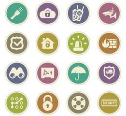 Security and protection icons set