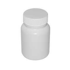 Bottle. Packing for tablets, vitamins. Isolate.